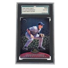 1999 Topps Finest Team Finest #TF5 Alex Rodriguez SP #'d /500 SGC 10 PRISTINE