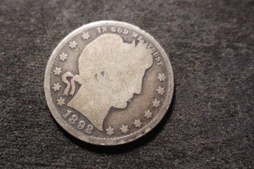 1892-S Full Dated Barber Liberty Quarter Coin PSC