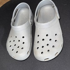 Crocs Grey Kids Size J2 worn 1 x