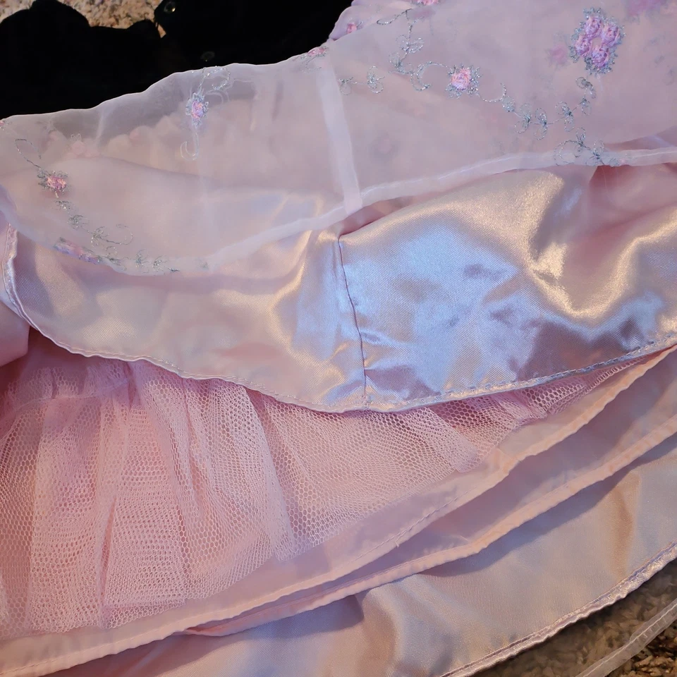 Vestido de fiesta Wonder Kids rosa y negro de terciopelo talla 18 meses     (bxC) Foto 4 de 4