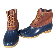 Sperry Top Sider Duck Boots Rubber Rain Snow Waterproof Women