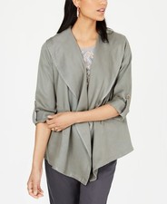Draped Open-Front Jacket
