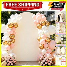 Elegant 7.2FT Beige Spandex Arch Backdrop Cover for Weddings Celebrations