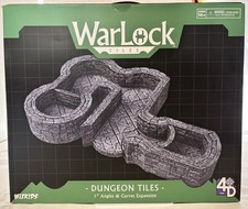 WarLock Tiles: Dungeon Tiles - 1  Angles  Curves Expansion, Wizkids 4D Tiles
