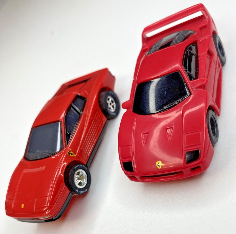 Ferrari Testarossa F-40 ho Scale Slot Cars Red Autoworld AFX Tyco 1:64 Scale 
