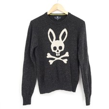 Psycho Bunny Men's/Women's Vandam Wool Sweater Black/White Sz 2XS
