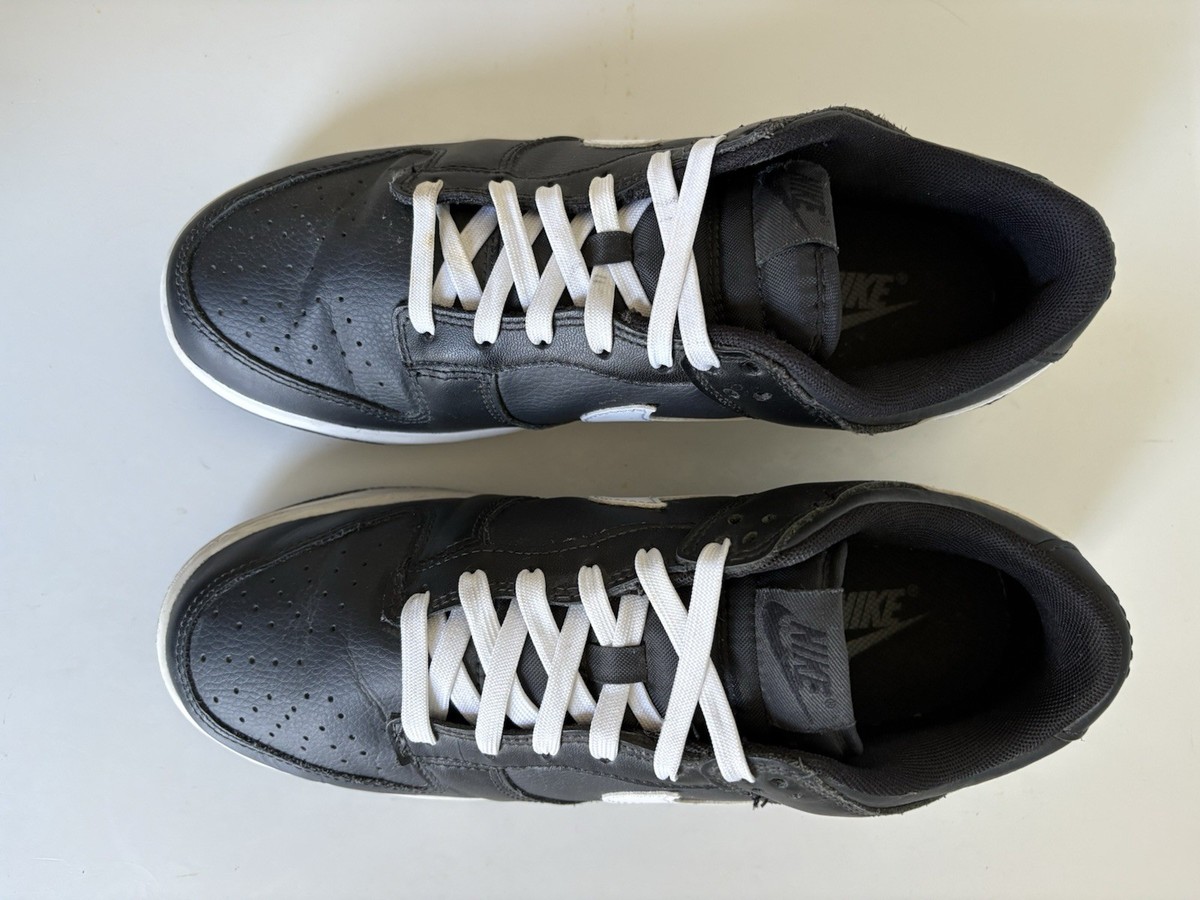 Nike Dunk Low Black White Leather Lace Up Men\'s Athletic Sneakers NIKE Dunk Low Retro DD1391 100 - Shiekh main image 2
