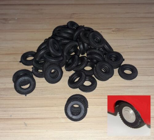 Spot On 14mm O/D Reproduction Rubber Tyres Various Pack Sizes for 1100 Minx etc - Picture 1 of 9