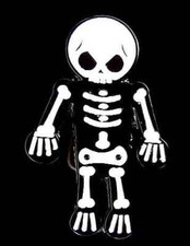 CARTOON STYLE SKELETON BELT BUCKLE NEW 