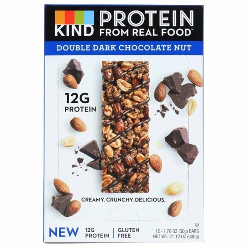 KIND Protein Double Dark Chocolate Snack Bars 1.76 Oz (Pack Of 12)