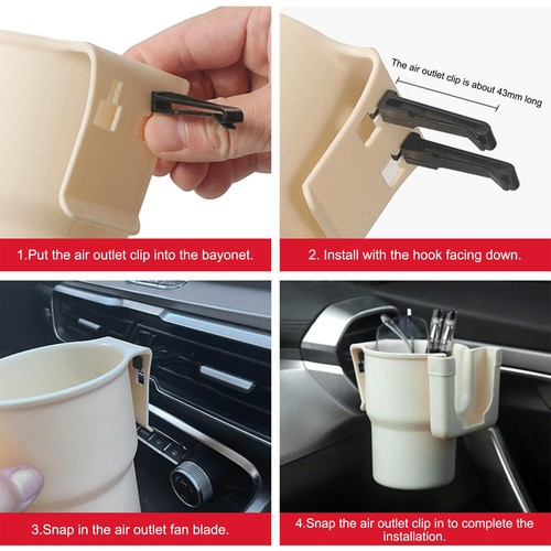 Car Cup Holder Phone Holder Mount Car Air Outlet Cell Phone Holder - Photo 6 sur 15
