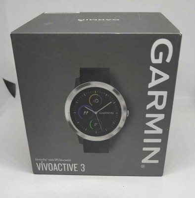 garmin vivoactive 3 smartwatch with stainless steel bezel