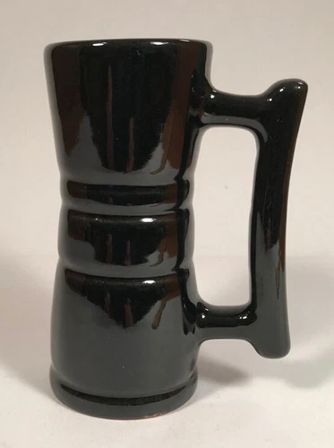 Frankoma Demitasse Espresso Cup, Black, 26DC, Vintage, Mid-Century