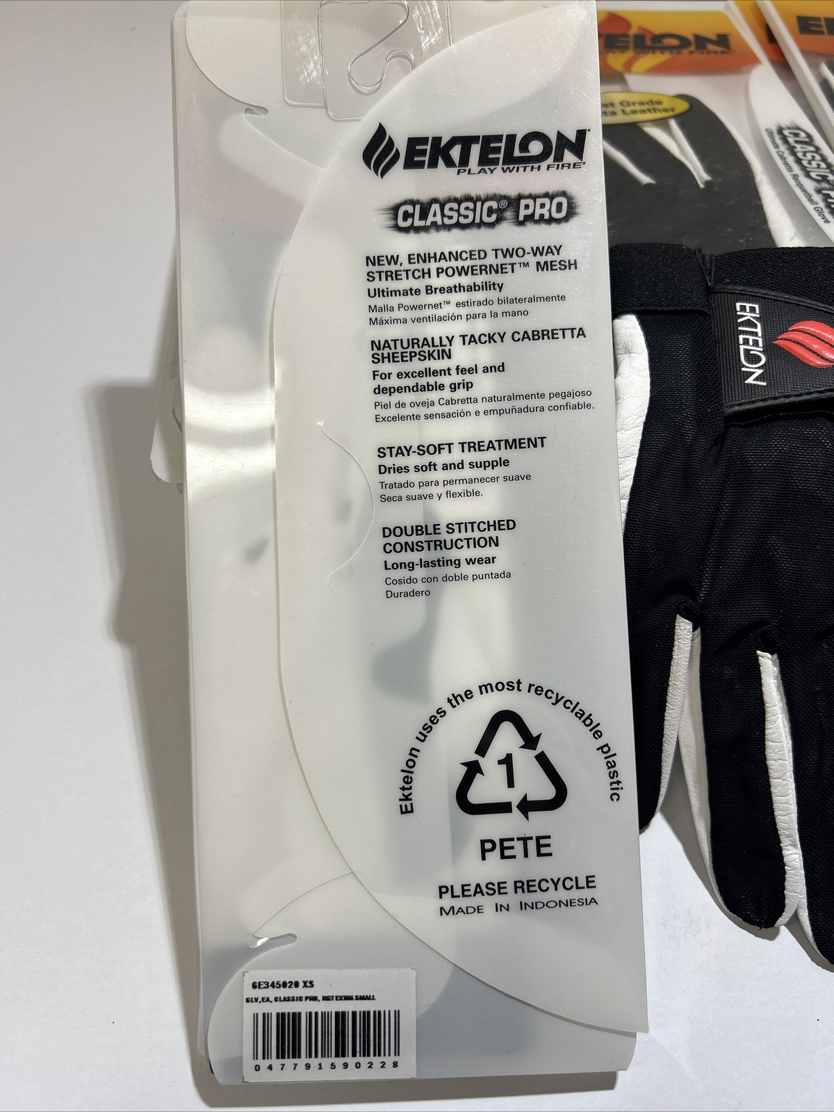 Ektelon classic Pro Racquetball Glove, Unisex XS Right Hand Or 4 For