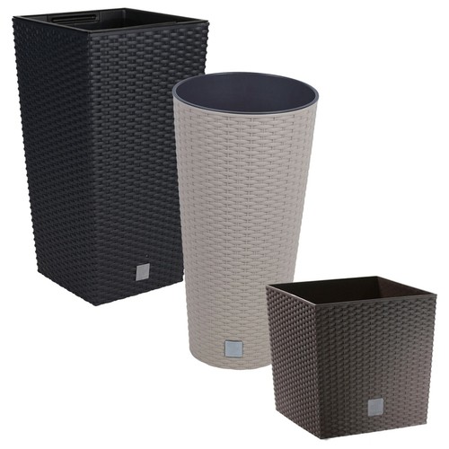 Rattan Design Elegant Tall Large Plant Pot Flower Indoor Outdoor Garden