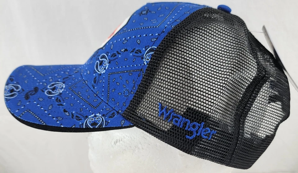 NUEVO Boise State Broncos Wrangler Azul Bandana Malla Snapback Camionero Sombrero Gorra Foto 2 de 4