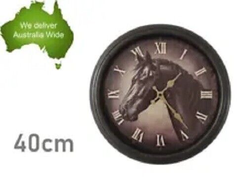 NEW MOTHER'S DAY CLOCK OF 40cm Antique Roman Numeral Black Horse Wall Clock - Picture 1 of 3