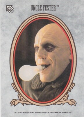 1991 THE ADDAMS FAMILY MOVIE SINGLE STICKER #10 UNCLE FESTER