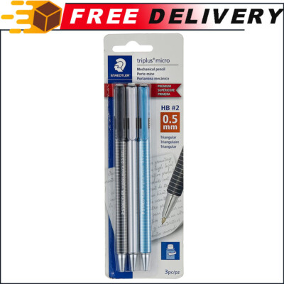 STAEDTLER Triplus Micro 0.5mm Lead Retractable Mechanical Pencil w/ Twist Eraser