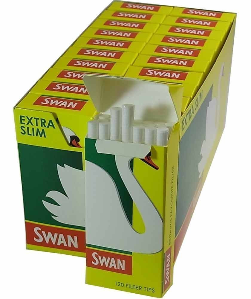 Swan Extra Slim Filter Tips - 120 TIPS PER BOX  Fast and free delivery 