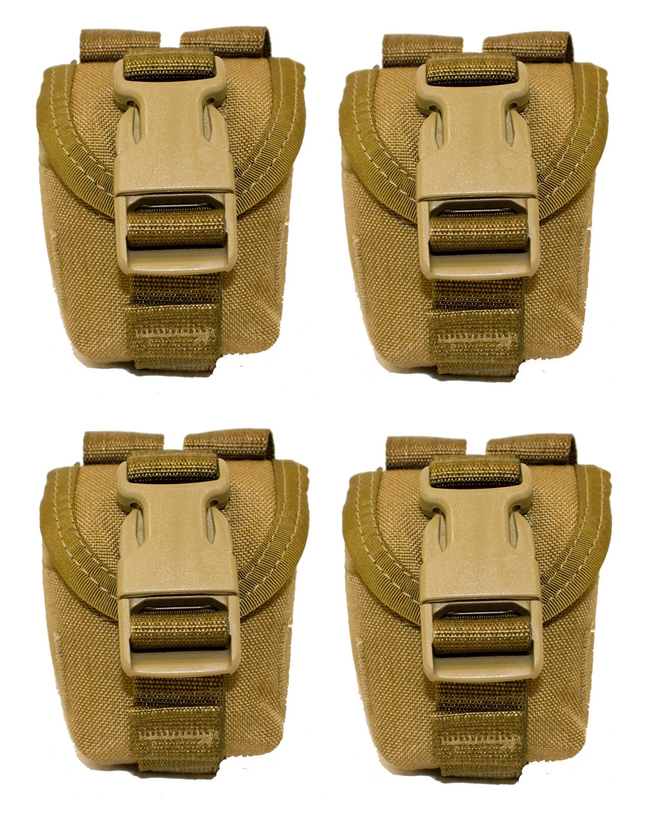 4 Pack USMC Coyote Brown M-67 Grenade Pouch MOLLE Compatible ILBE System
