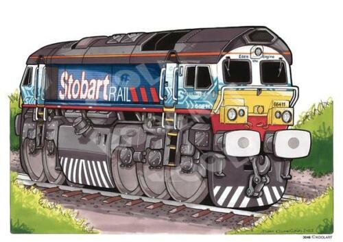 Koolart - Eddie Stobart Rail Train - Mug - Personalised With A Name - 3046 - Photo 1/1
