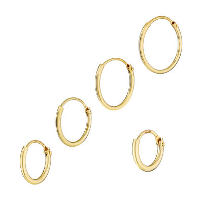 Single Herren Klapp Creole Echt Gold 333er Ohrring Ohrschmuck Ohrhänger Neu