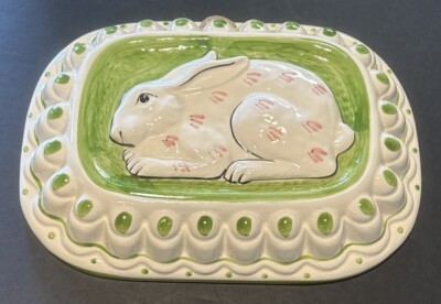 Towle Sigma the Tastesetter White Rabbit Ceramic Decorative 3-D Gelatin Mold