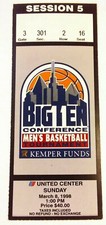1998 Big Ten Basketball Tournament Final Michigan Wolverines Purdue Ticket Stub