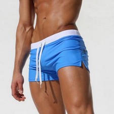 Swimming Trunks Men's Boxers Surf Beach Shorts Swimwear With Pocket Swimsuit 452