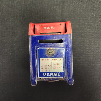 Vintage MINI U.S. MAIL BOX Bank Japan Tin Litho