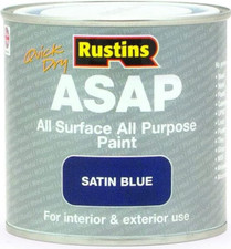 Image of RUSTINS ASAP SATIN FINISH ALL PURPOSE ALL SURFACE PAINT ALL COLOURS & SIZES NEW