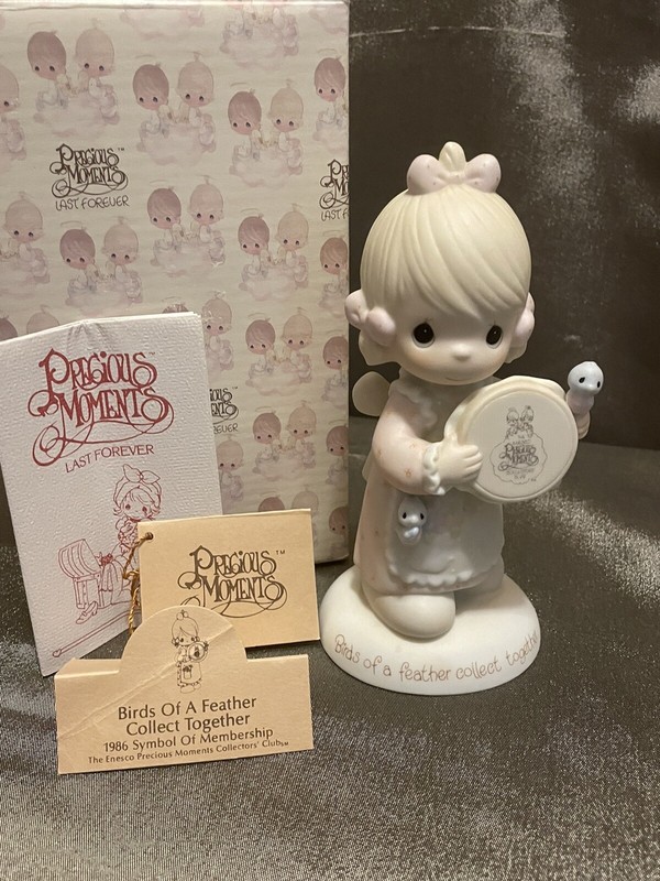Precious Moments Figurine Birds Of A Feather Collect Together E0006