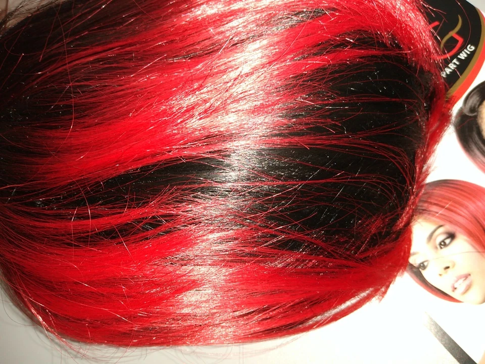 Парик Motown Tress синтетический глубокий изгиб деталь более естественный вид утюг для завивки безопасный - Изображение 3 из 4