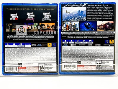 GTA The Trilogy + GTA V 5 Premium Edition - PS4 - Brand New
