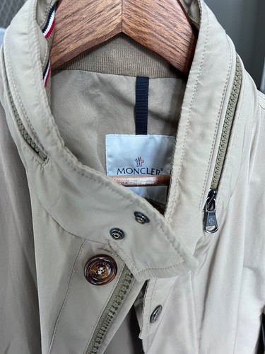 $1,800 MSRP Moncler Trenchcoat Men's Tan with Hood Size 5 - please read - Picture 2 of 20