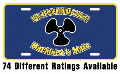USS Arleigh Burke DDG-51 License Plate Frame - Made In USA