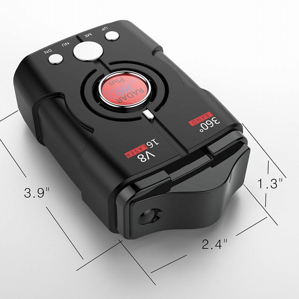 Détecteur De Radar Voiture 360° - 16 Bandes - Alerte LED - Port USB - Protection Contre Les Radars