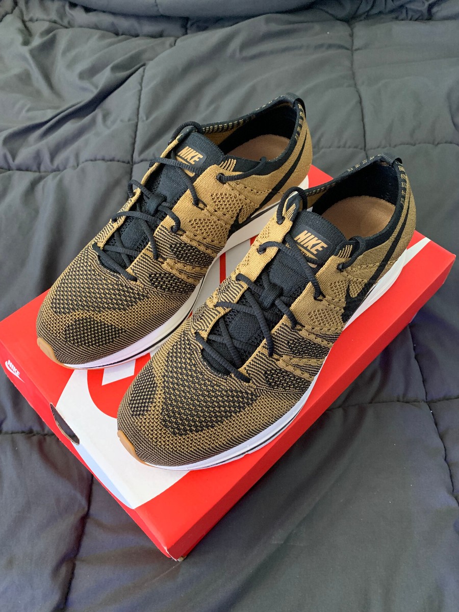 Size 10.5 - Nike Flyknit Trainer Golden Beige for sale
