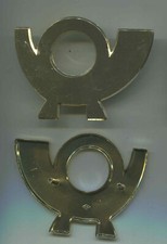 Deutsche Bundespost  Emblem aus Spritzguss 6 x 8 cm 2 St&uuml;ck (tt107)