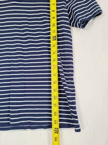 Polo Ralph Lauren Shirt Juniors Girls Large 12-14 Navy Blue White Striped Preppy - Picture 6 of 10