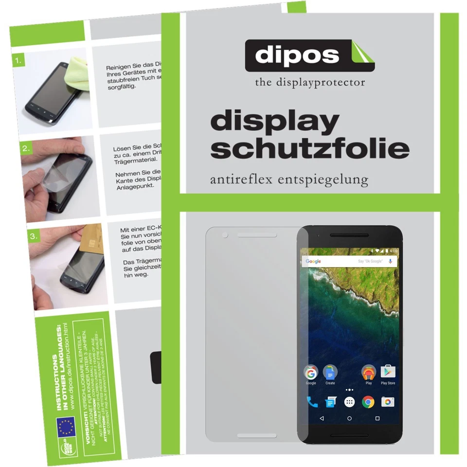 6x Schutzfolie für Huawei Google Nexus 6P Display Folie für das Nexus 6 P matt - Bild 1 von 1