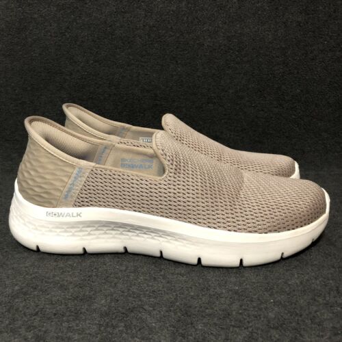 Skechers Slip Ins Flex Relish Shoes Womens 9 M Go Walk Taupe Slip On Hands Free - Picture 1 of 9