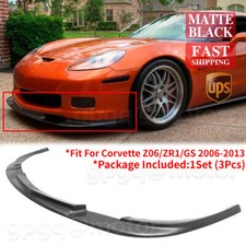 For Corvette C6 Z06 05-13 Zr1 Style Matte Black Front Bumper Splitter Lip Kit For Corvette C6 Z06 05-13 Zr1 Style Matte Black Front Bumper Splitter Lip Kit