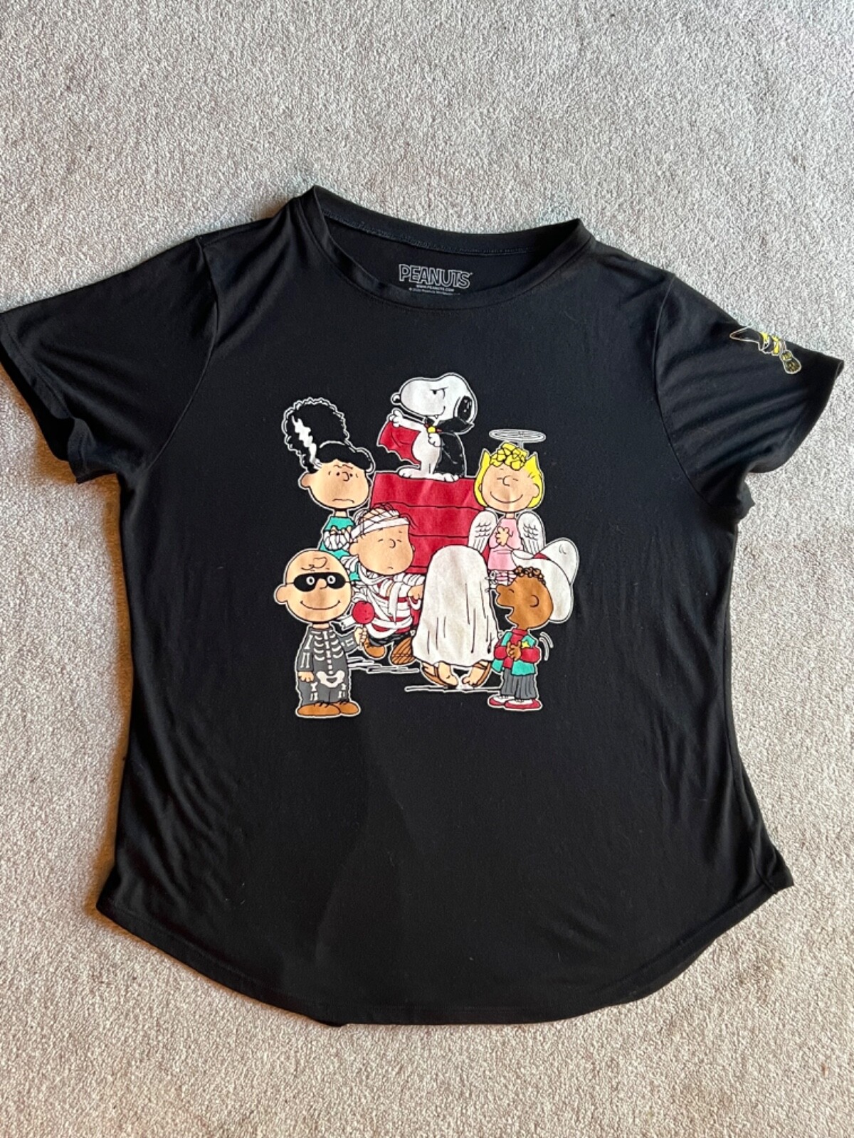 Peanuts Snoopy Gang Halloween Black TShirt Size XXL … Gem