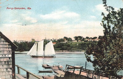 Ferry Hampden Maine Postcard L306