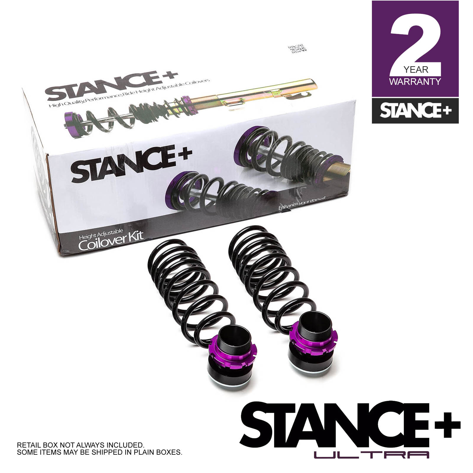 Stance+ Height Adjustable Rear Springs Ford Fiesta Mk6 ST 2.0 ST150