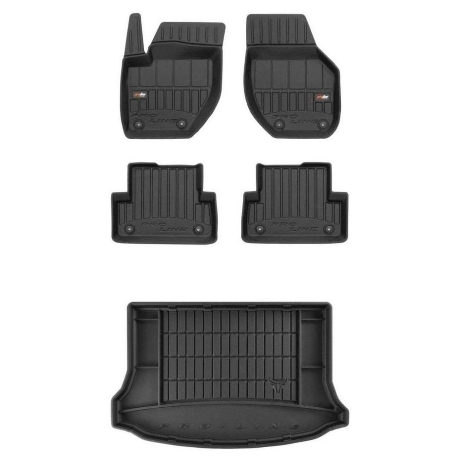 Tapis de sol et coffre Volvo V40 II étanches en TPE Frogum à rebords hauts