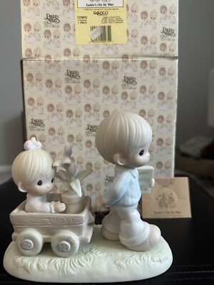 Precious Moments 'Easter's On Its Way' Boy With Wagon #521892 In Box