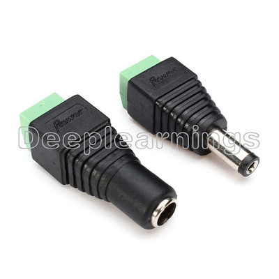 5 Pair Male Female 2.1x5.5mm DC Power Plug Jack Adapter Connector for CCTV
